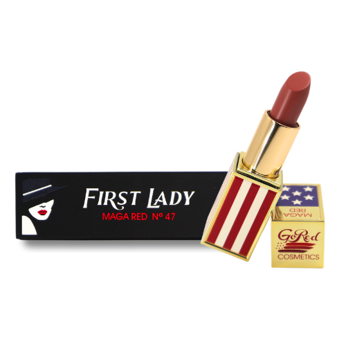 First Lady MAGA RED No. 47 Lipstick (Bold Red and Soft Light Pink color)
