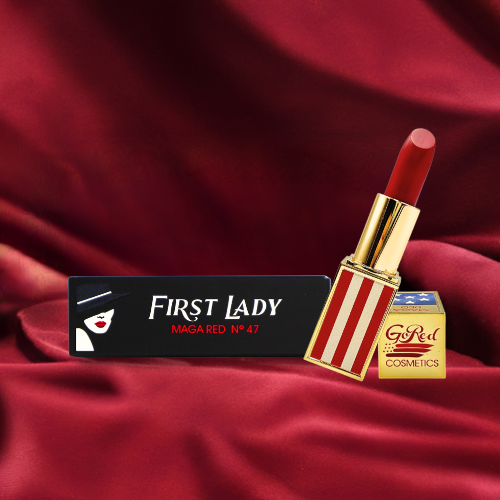 First Lady MAGA RED No. 47 Lipstick (Bold Red and Soft Light Pink color)