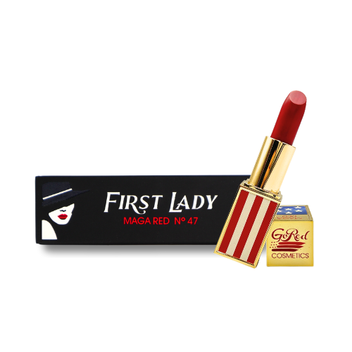 First Lady MAGA RED No. 47 Lipstick   (Bold Red and Soft Light Pink color)